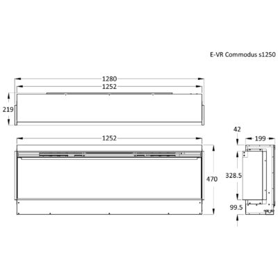 Dimensions E-VR Commodus s1250