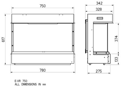 E-VR 750 Dimensions
