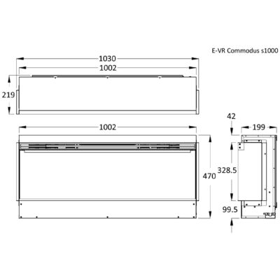 E-VR Commodus S 1000 Dimensions