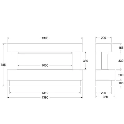 E-VR Quantum S1000 Illumia Suite Dimensions