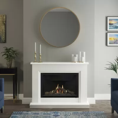 Earlston White Micro Marble Fireplace Suite