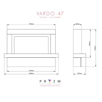 PRYZM VARDO 47 DIMENSIONS