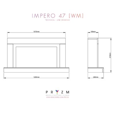 Pryzm Impero 47 WM Dimensions