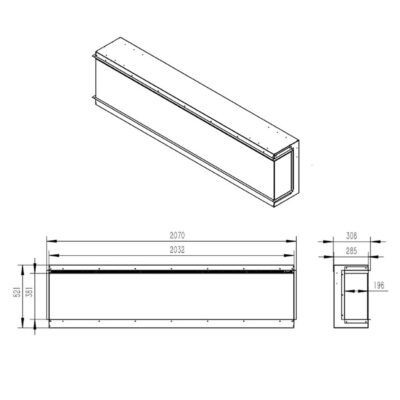 Orial Series 2000 Electric Fire Dimensions