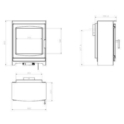 Luxima BF Gas Dimensions