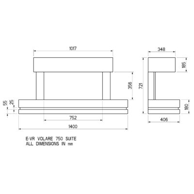 E-VR 750 VOLARE Dimensions