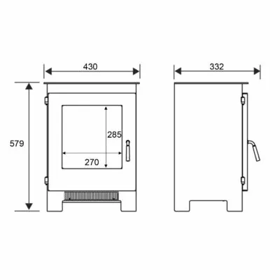 Electristove XD Metal 1 Dimensions