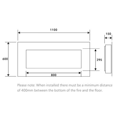 E XD Royal Bottocino 1100 Dimensions