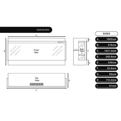 Panoramic S 1000 Dimensions
