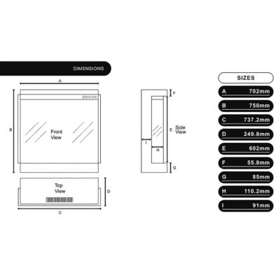 Panoramic S 700 Dimensions