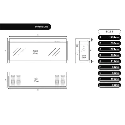Panoramic X 1500 Dimensions
