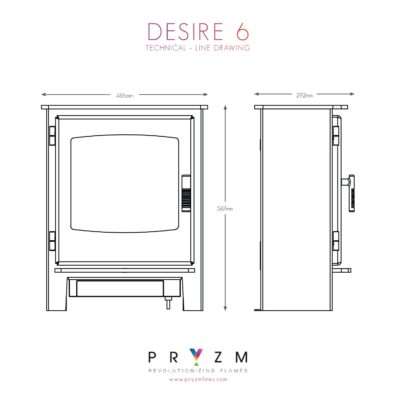 Desire 6 Electric Stove Dimensions