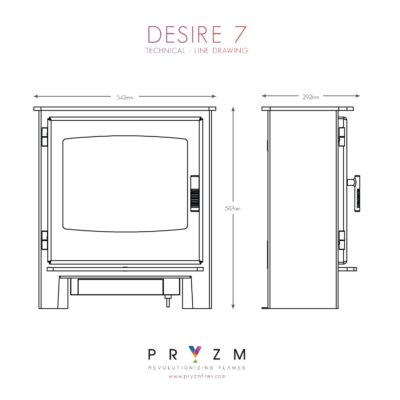 Desire 7 Electric Stove Dimensions
