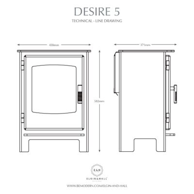Elgin & Hall Desire 5 Gas Stove Dimensions