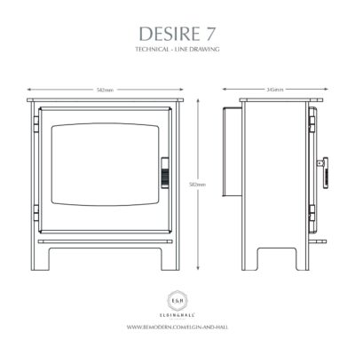 Elgin & Hall Desire 7 Gas Stove Dimensions