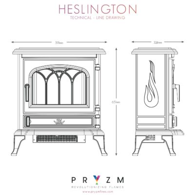 Heslington Electric Stove Dimensions