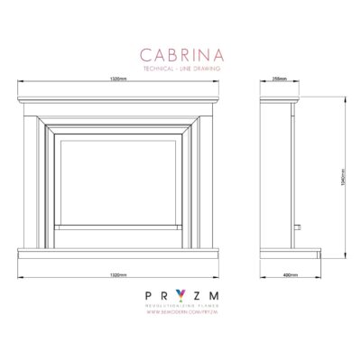 Pryzm Cabrina Dimensions