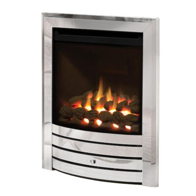 Design Balanced Flue HE Glass Fronted Manual Chrome