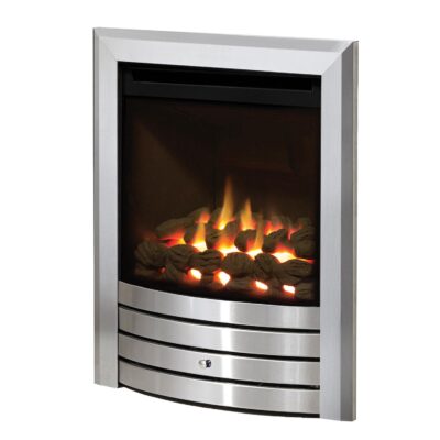Design Balanced Flue HE Glass Fronted Manual Brushed Steel