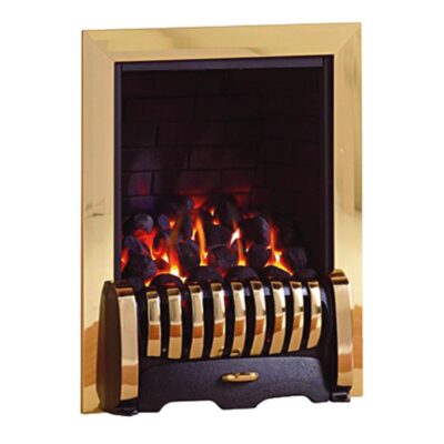 Media Gas Fire Antique Brass