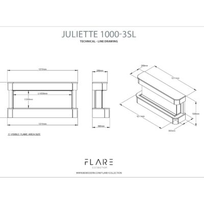 Juliette 1000 3SL Dimensions