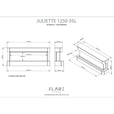 Juliette 1250 3SL Dimensions