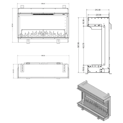 Kinver 850 SL Dimensions