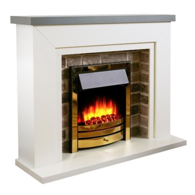 Ohio Grey Shelf Brass Fire