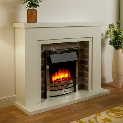 Ohio White Shelf Chrome Fire