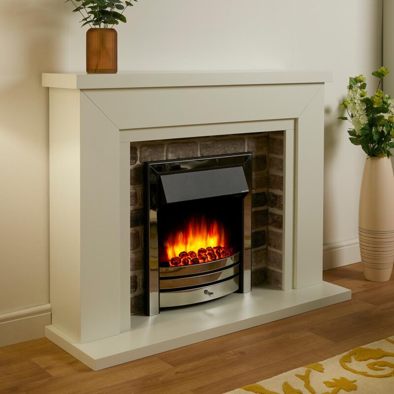 Ohio White Shelf Chrome Fire