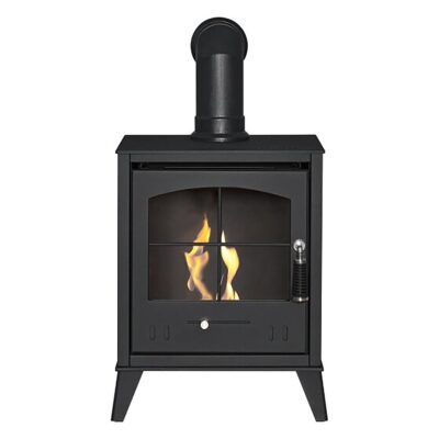 OKO S2 Grey with Black Angled Stove Pipe
