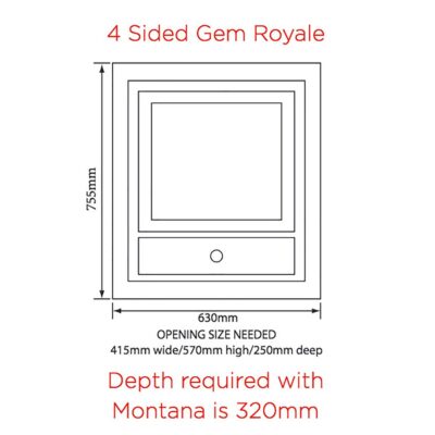 Royale Four Sided Dimensions
