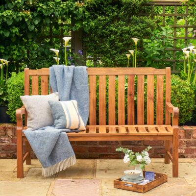 50032 Beeley 150cm Bench FSC Acacia Wood Teak Look