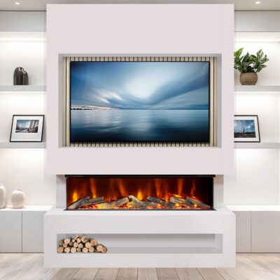 S1250 Media Wall Suite White Oak