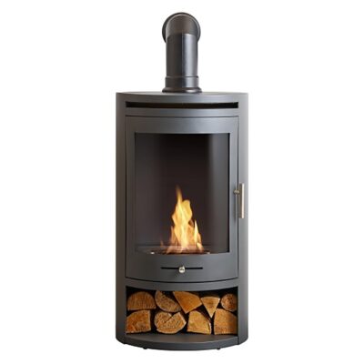 OKO S5 Grey with Angled Stove Pipe