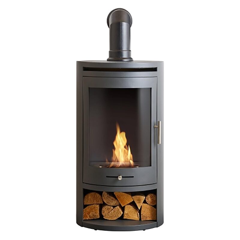 OKO S5 Grey with Angled Stove Pipe