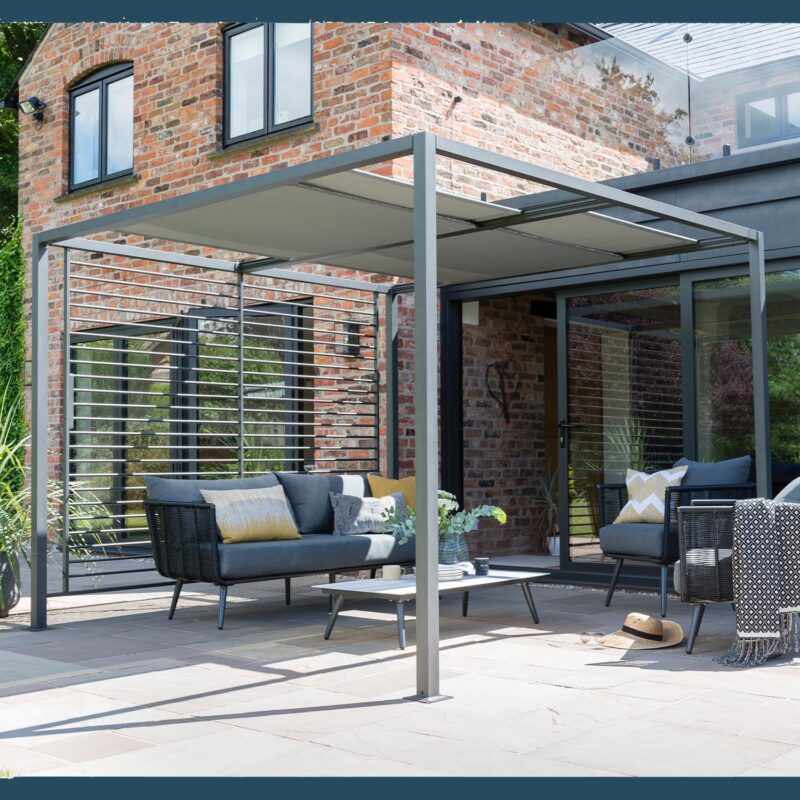 84911 Sliding Roof Gazebo 2.8 x 2.8m