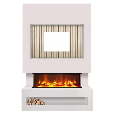 S1000 Media Wall Suite White Oak No TV
