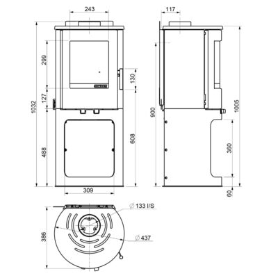PB 1000 Log Store Dimensions