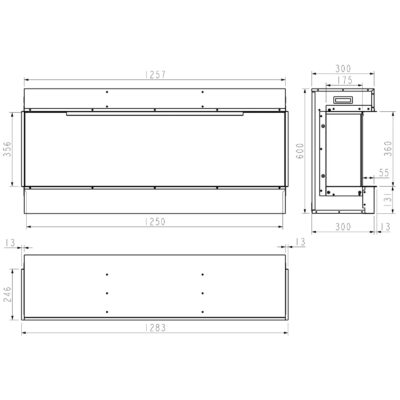 Proflame 1250 Dimensions