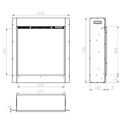 Proflame Asencio Dimensions