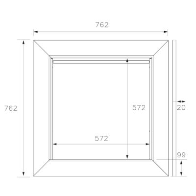 Proflame Asencio Noir Trim Dimensions