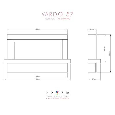 PRYZM VARDO 57 DIMENSIONS