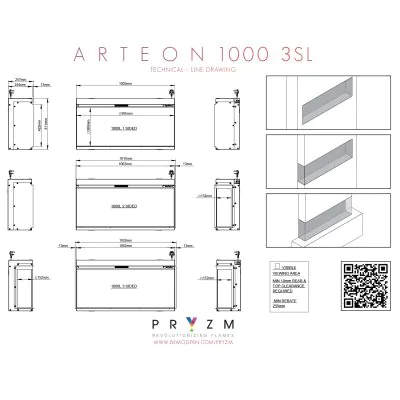 Pryzm Arteon 1000 Dimensions