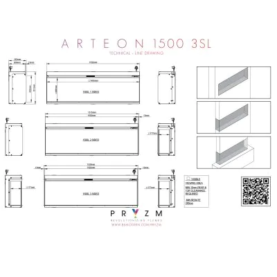 Pryzm Arteon 1500 Dimensions