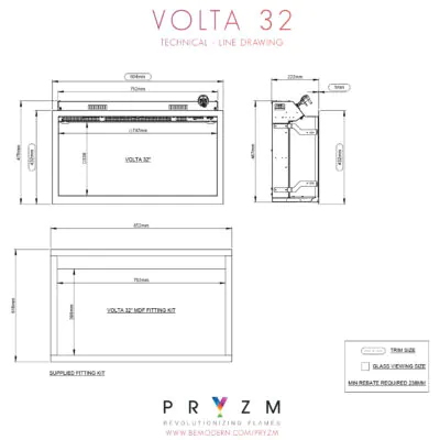 Pryzm Volta 32 Dimensions