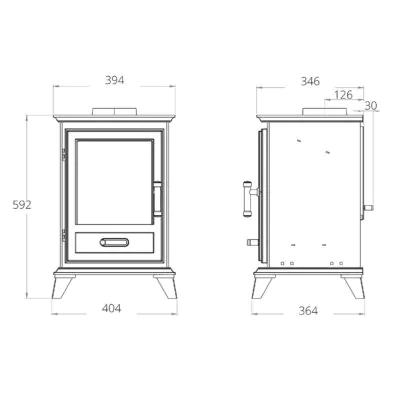 Classic 5 Eco Gas Dimensions